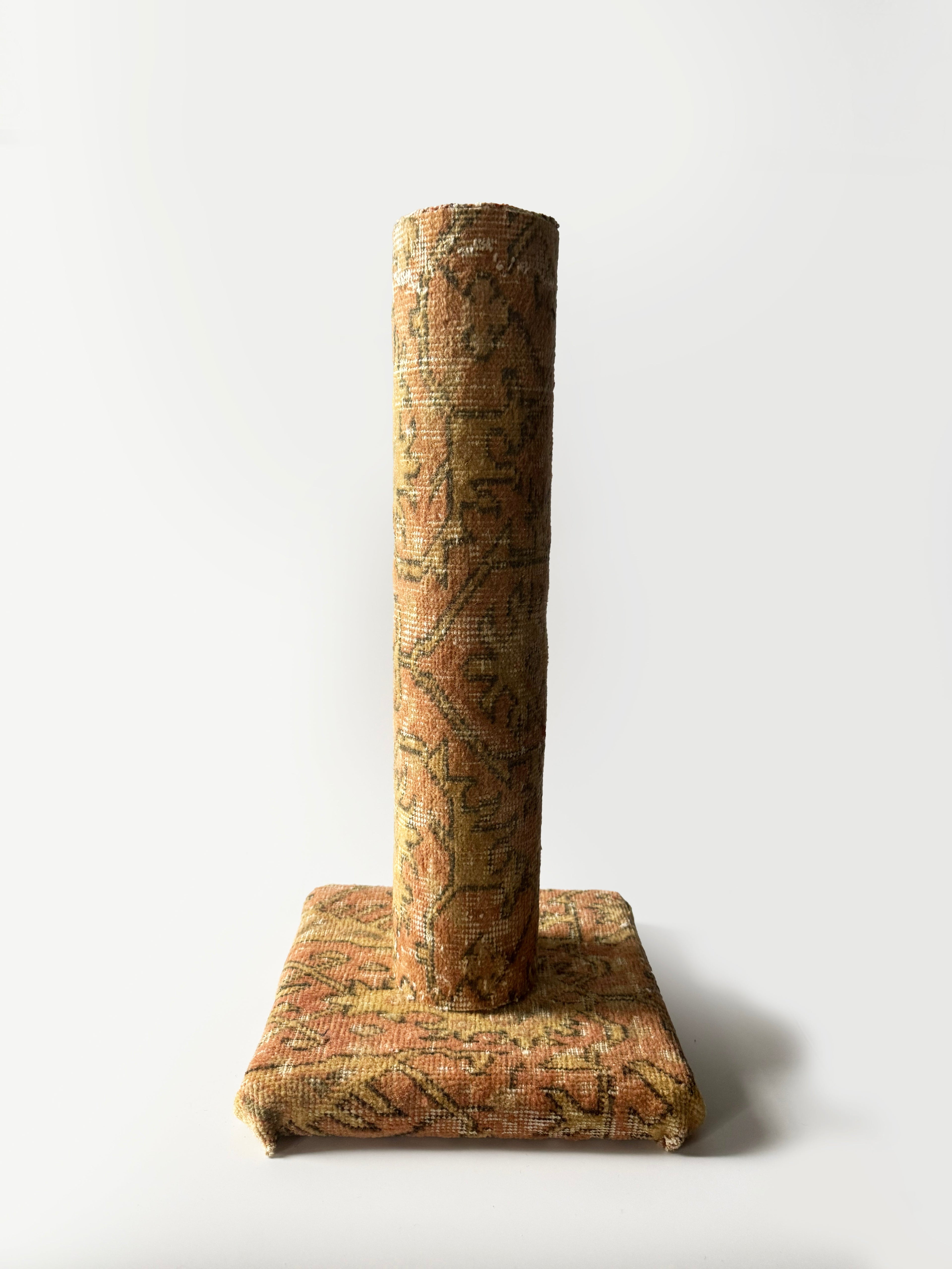 Vintage Rug Cat Scratchers Orange with gold details