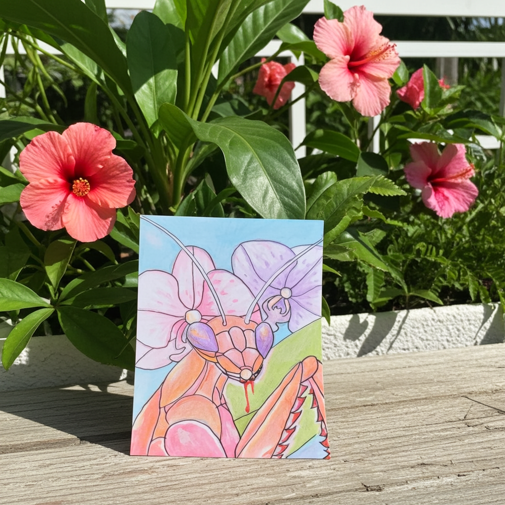 "Praying on Man, Sis" ATC Artist Trading Card 1/1