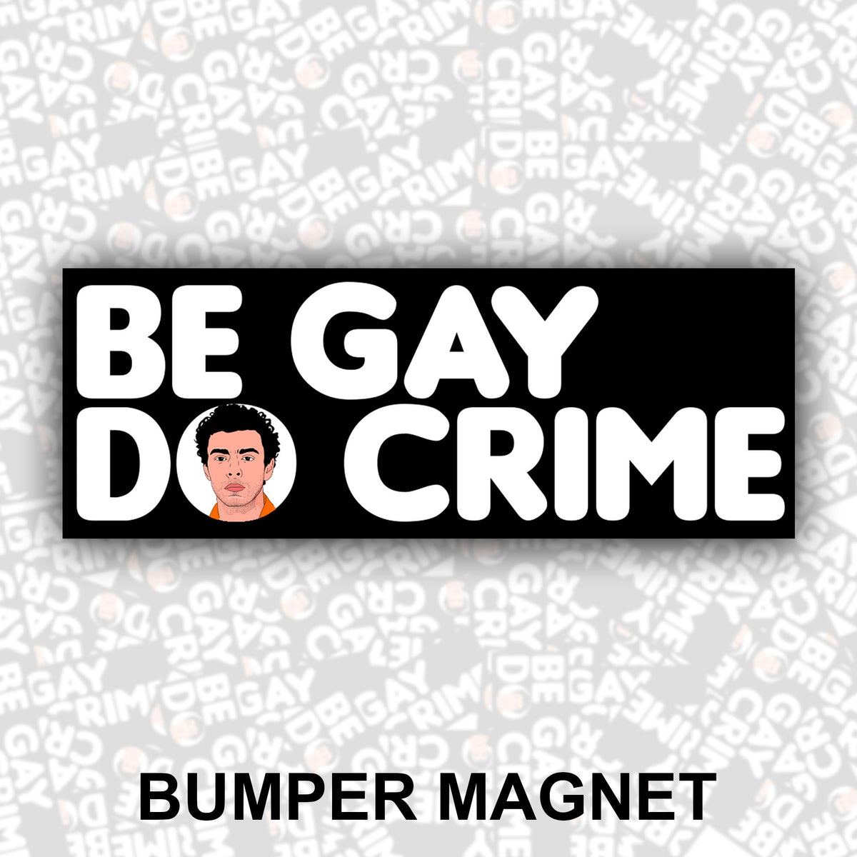 Be Gay Do Crime Bumper Magnet