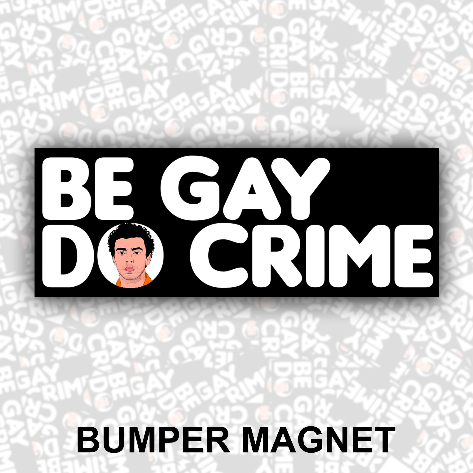 Be Gay Do Crime Bumper Magnet