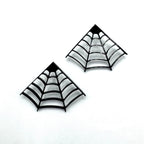 Spider Web Stud Earrings - alternate view