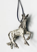 Unicorn Ornament, Hand Painted Resin Sculpture | Mythical Creature Figurine | Unique Legendary Beast Ornament. Fantasy Holiday Decor