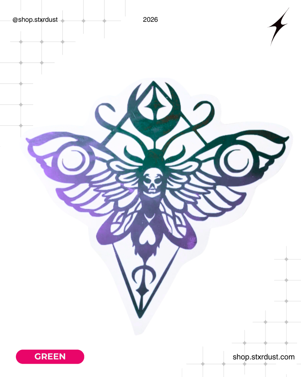Luna Moth Holographic Vinyl Decal Stickers