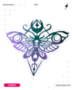 Luna Moth Holographic Vinyl Decal Stickers