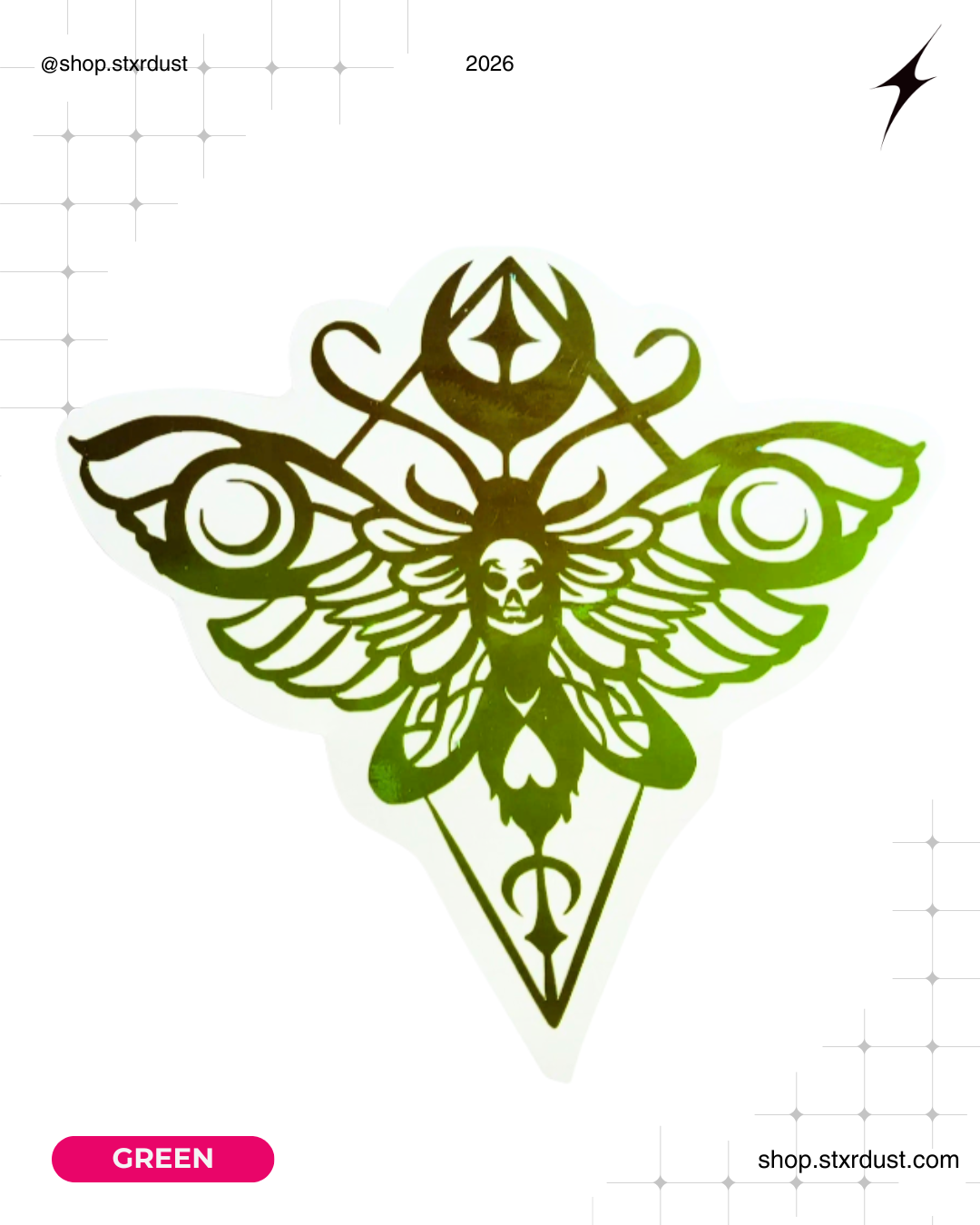 Luna Moth Holographic Vinyl Decal Stickers