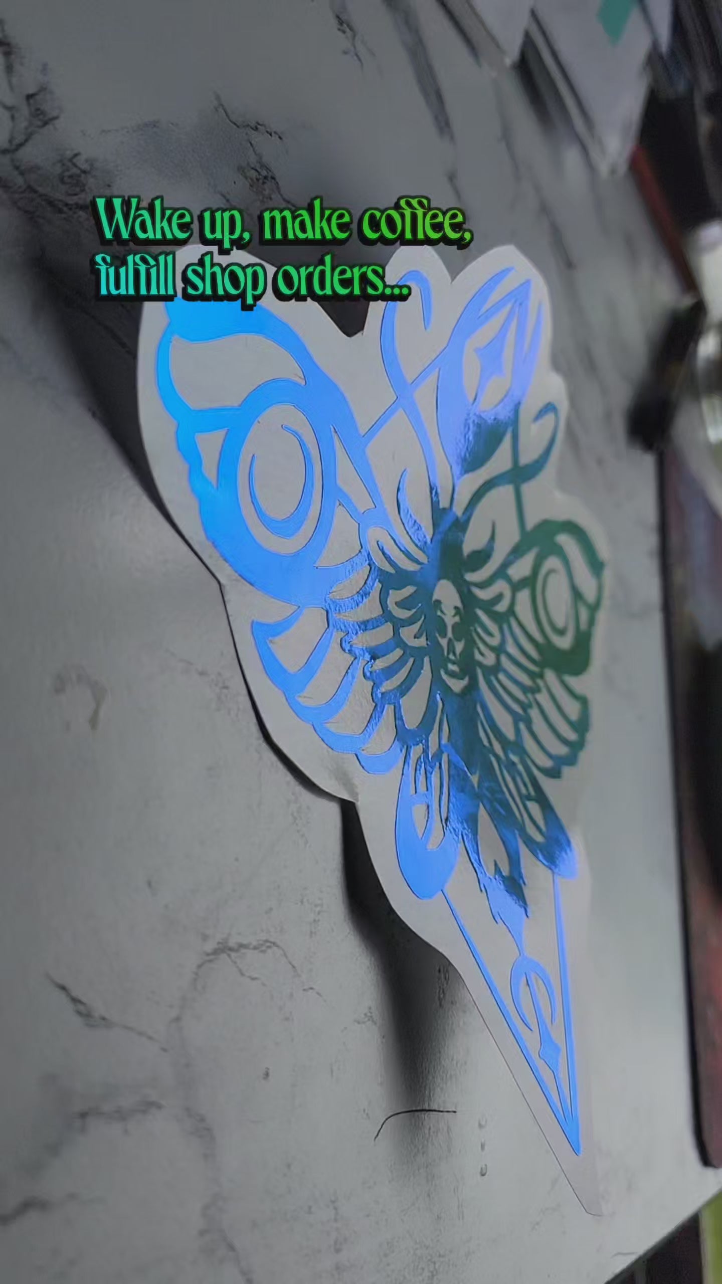 Luna Moth Holographic Vinyl Decal Stickers