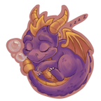 Spyro Napping Sticker