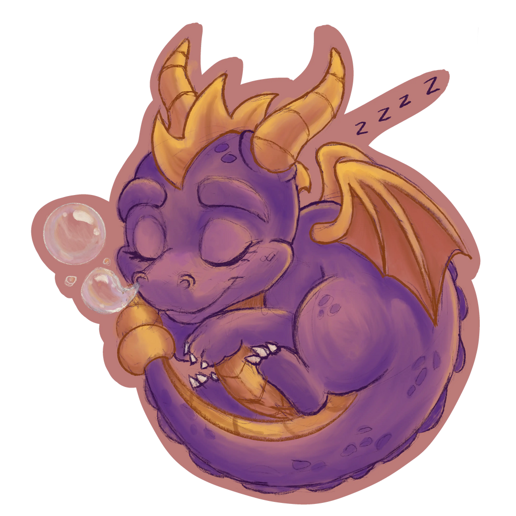 Spyro Napping Sticker