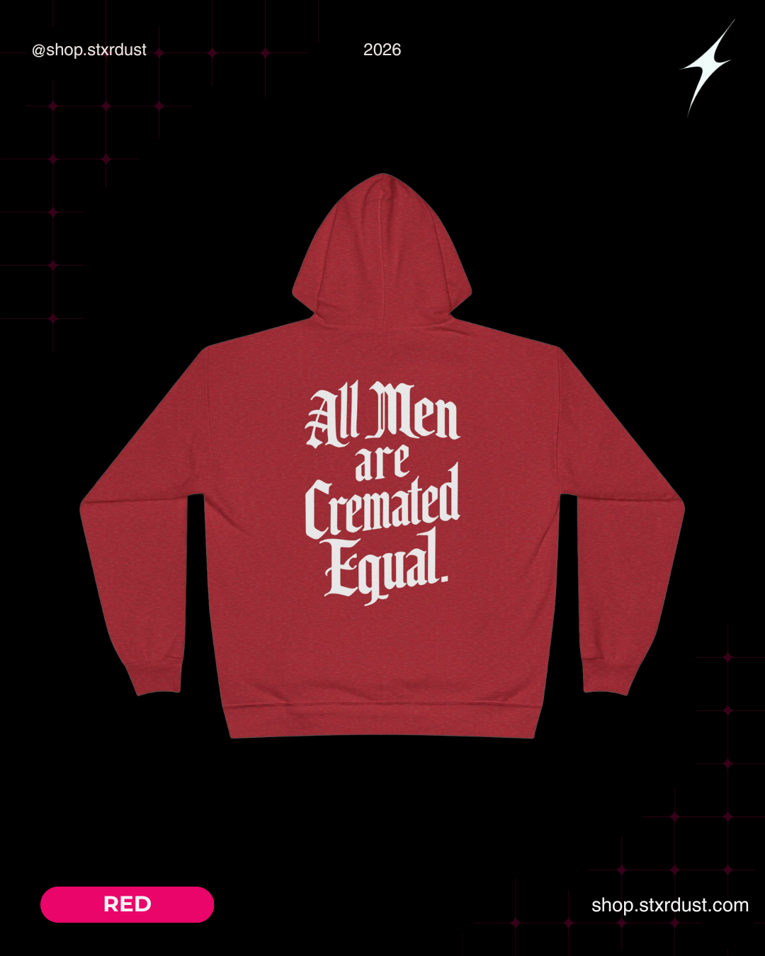 All Men are Cremated Equal Hoodies Red