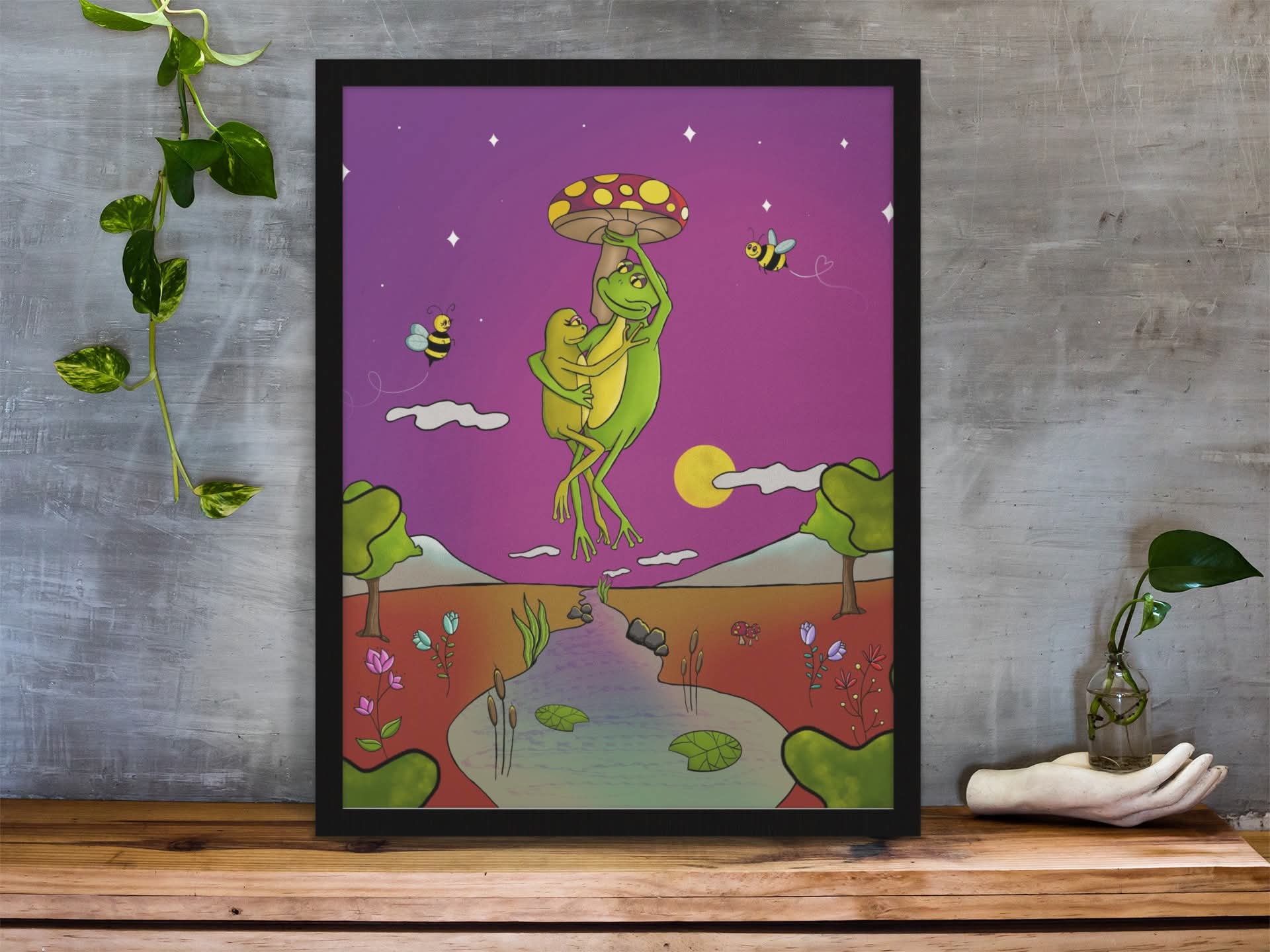 Frog-ever Coloring Pages Digital Download Printable - detail view