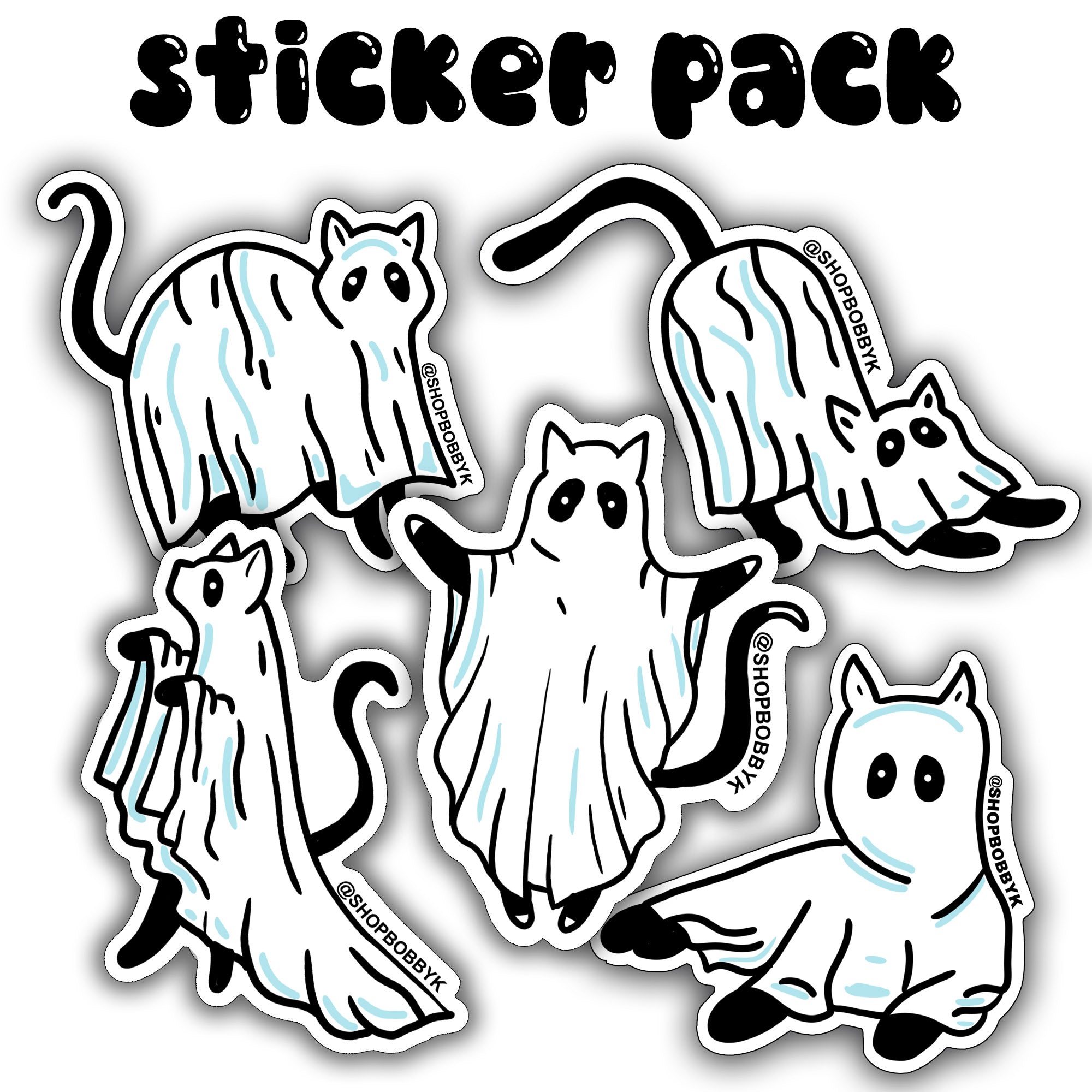 Ghost Cat Sticker Pack