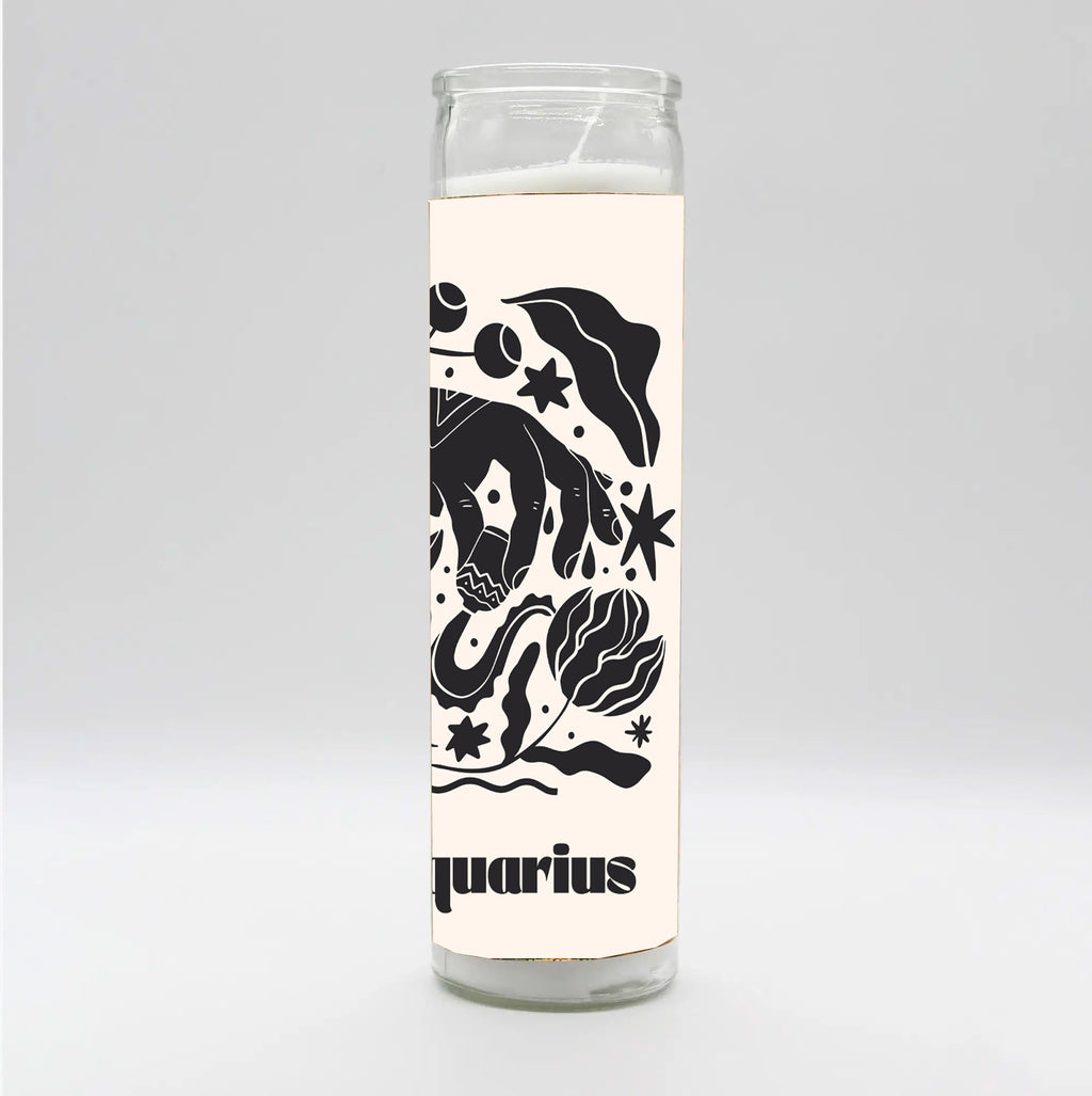 Zodiac Aquarius Candle