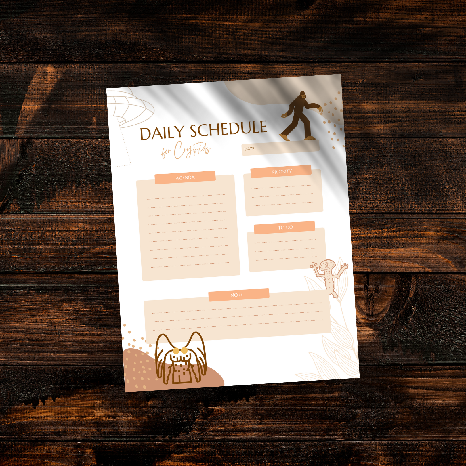 Cryptid Daily, Weekly and Monthly Planner