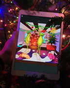 Christmas Adult Coloring Page of Frogs - Stoner Art Digital Download Printable Holiday Activity Couples Gift